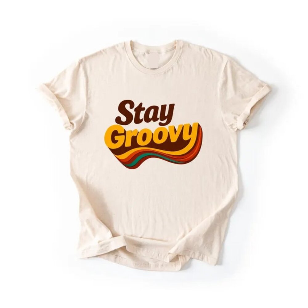 Stay Groovy Retro T-shirt, Vintage Style Shirt, Graphic Shirt